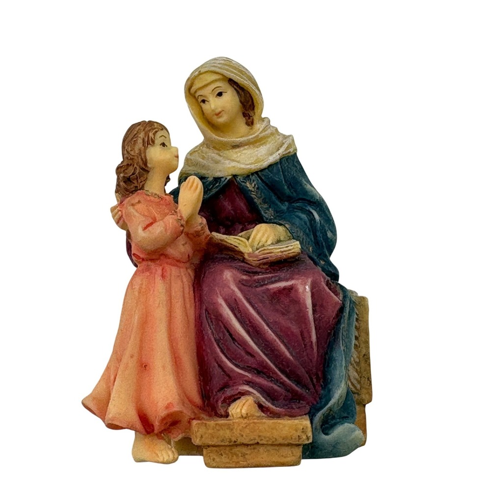 Jeweled Cross St. Anne Statuette 2.5" Multicolor A Touch of Heaven JC-X5523